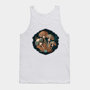 Vintage Cottagecore Fungi Art, Mushrooms Tank Top